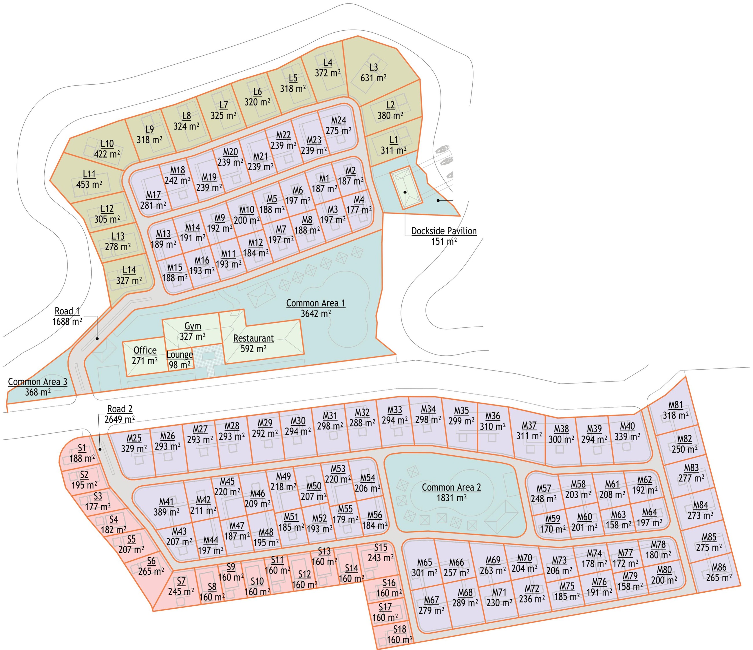 Plan resortu — wybór willi